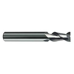 3mm Dia. - 57mm OAL - 45° Helix Bright Carbide End Mill - 2 FL - Sun Tool & Supply