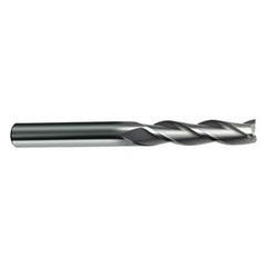 8mm Dia. - 100mm OAL - 45° Helix Bright Carbide End Mill - 2 FL - Sun Tool & Supply