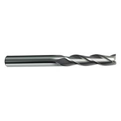 6mm Dia. - 75mm OAL - 45° Helix Bright Carbide End Mill - 2 FL - Sun Tool & Supply