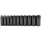 STANLEY® 1/2" Drive 11 Piece Fractional Deep Impact Socket Set – 6 Point - Sun Tool & Supply