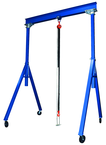 Gantry Crane - Solid steel construction - Large 8" Dia. locking phenolic casters - Adj. Height in 6" increments - 6000 lbs Load Capacity - Sun Tool & Supply