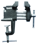 3" Light  Duty Clamp on Vise - Cast Iron - Serrated Jaws - Cast in Pipe Jaws - Sun Tool & Supply