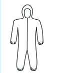 White SMMMS Coverall w/ Zipper Front, Hood, Elastic Wrists & Ankles 3XL - Sun Tool & Supply