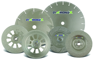 5 x 5/8-11 - 24 Grit - Diamond X Depressed Center Grinding Wheels - Type 29 - Sun Tool & Supply