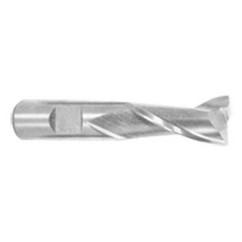 5/8 Dia. x 3-3/8 Overall Length 2-Flute Square End High Speed Steel SE End Mill-Round Shank-Center Cut-Uncoated - Sun Tool & Supply