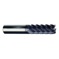 3/8" Dia. - 1/2" LOC - 2-1/2" OAL - .030 Radius 6 FL Carbide S/E HP End Mill-TiAlN-x - Sun Tool & Supply