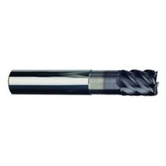 1/4" Dia. - 3/8" LOC - 2-1/2" OAL - .030 Radius 6 FL Carbide S/E HP End Mill-TiAlN-x - Sun Tool & Supply