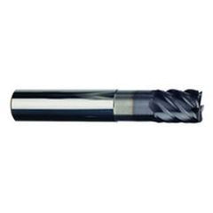 1/4" Dia. - 3/8" LOC - 2-1/2" OAL - .030 Radius 6 FL Carbide S/E HP End Mill-TiAlN-x - Sun Tool & Supply