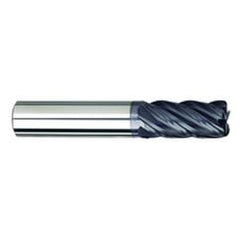 1/2" Dia. - 1-1/4" LOC - 3" OAL - .030 Radius 5 FL Carbide S/E HP End Mill-AlTiNX - Sun Tool & Supply