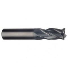 1/2 Dia. x 4 Overall Length 4-Flute Square End Solid Carbide SE End Mill-Round Shank-Center Cut-AlTiN - Sun Tool & Supply