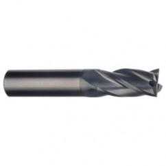 1/2 Dia. x 2-1/2 Overall Length 4-Flute Square End Solid Carbide SE End Mill-Round Shank-Center Cut-AlTiN - Sun Tool & Supply