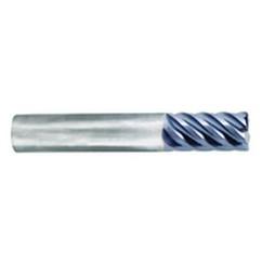 1/2" Dia. - 1" LOC - 3" OAL - .025 Radius 6 FL Carbide S/E HP End Mill-nACo - Sun Tool & Supply