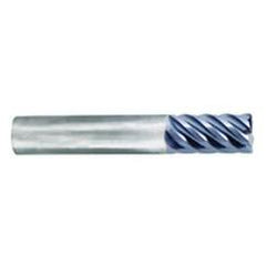 1/2" Dia. - 1" LOC - 3" OAL - .025 Radius 6 FL Carbide S/E HP End Mill-nACo - Sun Tool & Supply