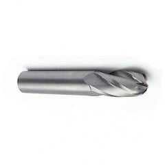 12mm Dia. - 76mm OAL - Ball Nose-AlTiN Solid SE Carbide End Mill - 4 FL - Sun Tool & Supply