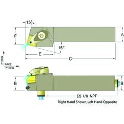 ADSRNL16-4D 1 x 1" LH Toolholder - Sun Tool & Supply