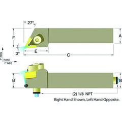 ADTJNR16-3D 1 x 1" RH Toolholder - Sun Tool & Supply