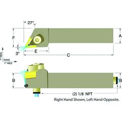 ADTJNR20-4D 1-1/4 x 1-1/4" RH Toolholder - Sun Tool & Supply