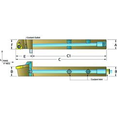 ASEL1616-H16 Jet-Stream Toolholder - Sun Tool & Supply