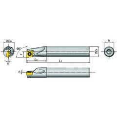 E16-SDXXR2-D20 Indexable Coolant Thru Boring Bar - Sun Tool & Supply