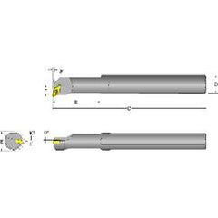 S06M-SDUCL-2 Left Hand 3/8 Shank Indexable Boring Bar - Sun Tool & Supply