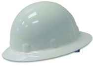 White Hard Hat with Brim - 8 Pt Ratchet - Sun Tool & Supply