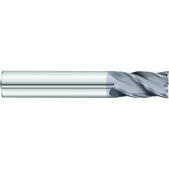 1/2 x 1/2 x 1 x 3 OAL .030 C/R 4 Flute Carbide End Mill - Round Shank-AlCrN Coated - Sun Tool & Supply