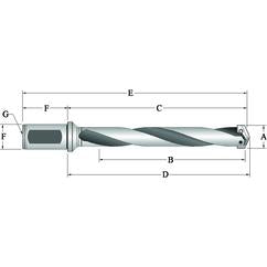 24005H-075F Flanged T-A® Spade Blade Holder - Helical Flute- Series 0.5 - Sun Tool & Supply