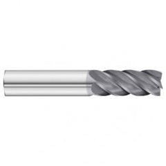 3/8 x 3/8 x 1 x 2-1/2 OAL .020 C/R 5 Flute Carbide End Mill - Round Shank-AlCrN Coated - Sun Tool & Supply