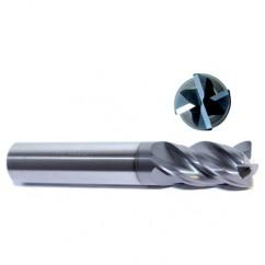 5/16" Dia. - 1-1/8" LOC - 3" OAL - .020 Radius 4 FL Carbide S/E HP End Mill-Uncoated - Sun Tool & Supply