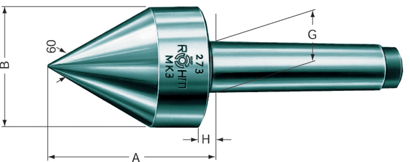 5MT HD 60° Pipe Nose - Live Center - Sun Tool & Supply