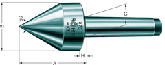 4MT HD 60° Pipe Nose - Live Center - Sun Tool & Supply