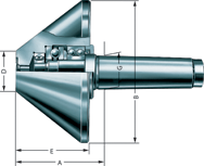 5MT HD 75° Bull Nose - Live Center - Sun Tool & Supply