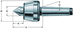 3MT Revolving Tailstock Standard - Live Center - Sun Tool & Supply