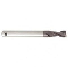 6mm Dia. x 80mm Overall Length 2-Flute 1mm C/R Solid Carbide SE End Mill-Round Shank-Center Cutting-TiALN - Sun Tool & Supply