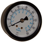 1/4 NPT Back Air Gauge 160 PSI - Sun Tool & Supply