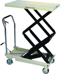 Double Scissor Lift Table - 35-5/8 x 20-1/8'' 770 lb Capacity; 13-9/16 to 51-1/8 Service Range - Sun Tool & Supply