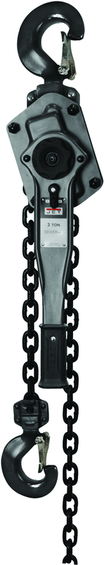 JLP-A Series 3 Ton Lever Hoist, 15' Lift & Shipyard Hooks - Sun Tool & Supply