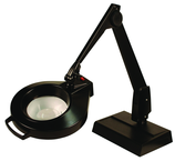 28" Arm 2.25X LED Magnifier Desk Base W/ Floating Arm Circline - Sun Tool & Supply