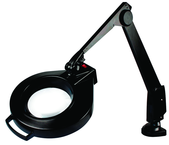 28" Arm 1.75X LED Mag Ben Bench Clamp, Floating Arm Circline - Sun Tool & Supply