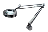 Floating Arm Magnifier Light - 5" Rnd Lens; 3 Diopter - Sun Tool & Supply