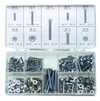 Rnd Head Machine Screw Assortment - 6-32 - 10-24 Dia - Sun Tool & Supply