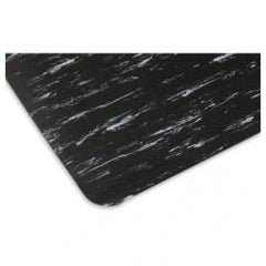 3' x 5' x 1/2" Thick Marble Pattern Mat - Black/White - Sun Tool & Supply