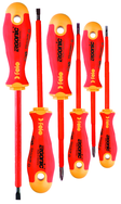 Bondhus Set of 6 Slotted & Phillips Tip Insulated Ergonic Screwdrivers. Impact-proof handle w/hanging hole. - Sun Tool & Supply