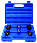 5T Hydraulic Flat Body Cylinder Kit with various height magnetic adapters in Carrying Case - Sun Tool & Supply