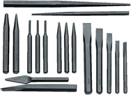 Snap-On/Williams 17 Piece Punch & Chisel Set -- #PC17; 1/8 to 1/2 Punches; 5/16 to 3/8 Chisels - Sun Tool & Supply