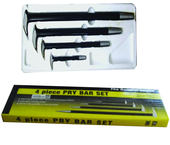 4 Piece - 6; 12; 16 & 20" - Solid Steel - Pry Bar Set - Sun Tool & Supply