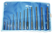 12 Piece Regular & Long Pin Punch Set -- 1/16 to 1/2'' Diameter - Sun Tool & Supply