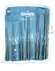 6 Piece Roll Pin Punch Set --  1/8 to 5/16'' Diameter - Sun Tool & Supply