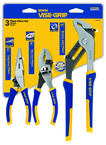 Pliers Set -- #2078704; 3 Pieces; Includes: 6" Long Nose; 6" Slip Joint; 10" Groove Joint - Sun Tool & Supply