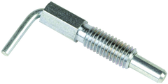 Lever Type Steel Plunger 5/8-11, Non-Locking, Zinc Plated Clear Chromate Finish - Sun Tool & Supply